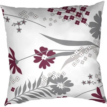 Bytový textil Povlak na polštář krep Agáta vínová na bílém 40x40 cm
