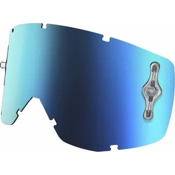 Motocyklové brýle plexi HUSTLE/TYRANT/SPLIT MX SGL WORKS, SCOTT (modrý chrom, antifog)