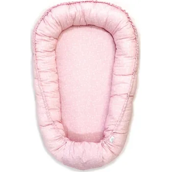Hnízdečko pro miminko SOFTELLO Hnízdečko Kvítky Světle Růžová