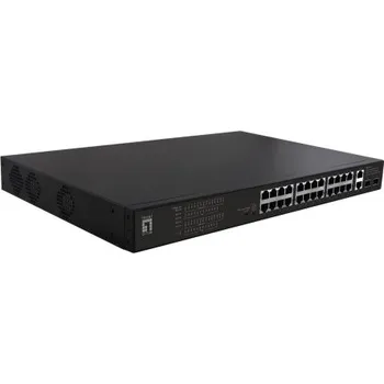 Switch LevelOne Switch 28x FE FGP-2831 2xGE 2xGSFP 390W 802.3xPoE
