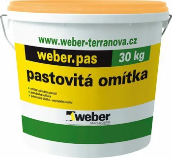 Omítka Weber Saint-Gobain Weberpas extraClean pastovitá omítka 2 mm 25 kg