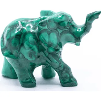 Milujeme Kameny Malachit - slon - tromlovaný kámen M219 435512