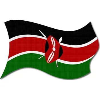 Vlajka Pelisport Keňská vlajka vlající tištěná