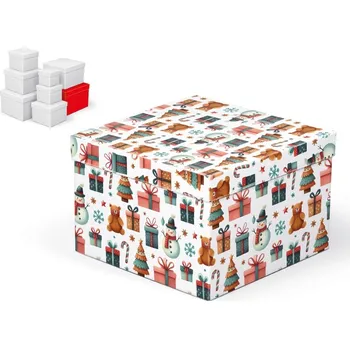 Dárková krabička MFP krabice dárková vánoční C-V009-H 22x22x15cm 5371167