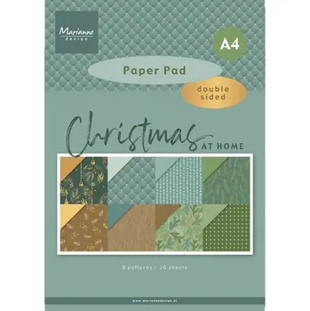 Umělecký papír Marianne Design Sada oboustranných papírů A4 Christmas at home