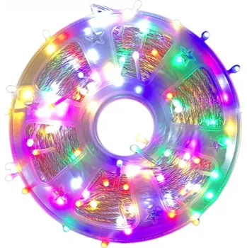 Vánoční dekorace Vnitřní vánoční led osvětlení - Barevná 260 až 520 LED (transparentní kabel) Osvětlení: Barevná 48m - 260 led diod