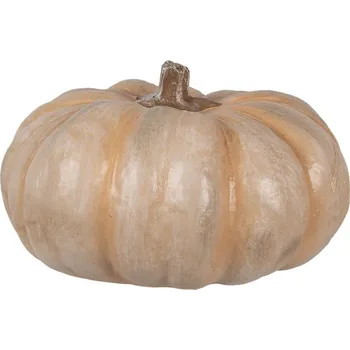 Bytová dekorace Béžová antik dekorace dýně Pumpkin Carbassa - Ø 22*13 cm