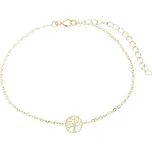 Pozlacený stříbrný nákotník mini strom života