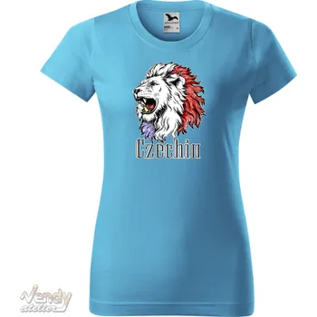 Pánská móda Tričko - Czechia Barva: Tyrkysová (44), Velikost: S, Střih: Dámské