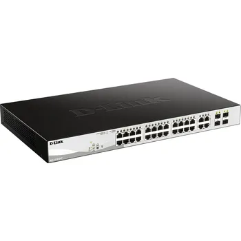 Síťový prvek D-Link DGS-1210-24P síťový přepínač Řízený L2 Gigabit Ethernet (10/100/1000) Podpora napájení po Ethernetu (PoE) Černá