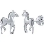 Stříbrné náušnice pecky kůň Chip