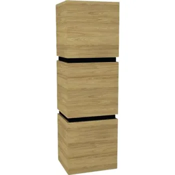 Koupelnový nábytek Koupelnová skříňka vysoká Devo Viva 2.0 pravá ořechovec přírodní 40 x 127 x 35 cm VV2-S3D2SP40x35-P71