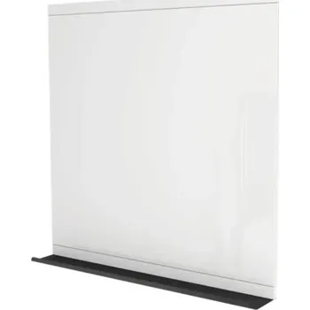 Koupelnový nábytek Zrcadlo do koupelny Devo Viva 2.0 s poličkou 85 x 85 cm bílá matná/černá VV2-LUPL85-F83