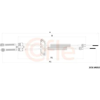 Tažné lanko, ruční převodovka, , COFLE, 92.2CB.VK013