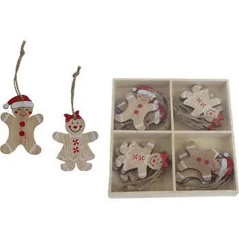 Vánoční dekorace Dekorace perníček, 12 ks D6303