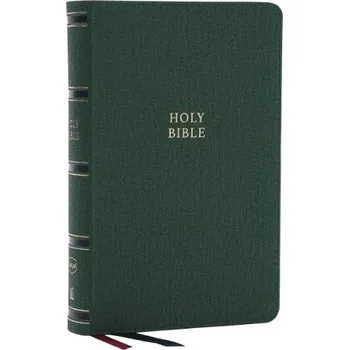 NKJV, Single-Column Reference Bible, Verse-by-verse, Green Leathersoft, Red Letter, Comfort Print - Nelson, Thomas