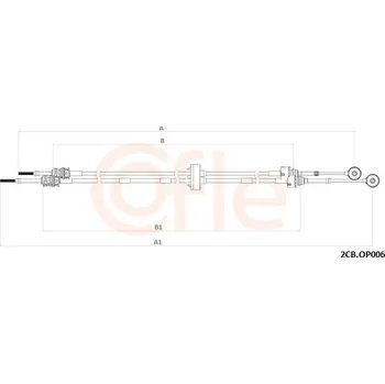 Tažné lanko, ruční převodovka, , COFLE, 92.2CB.OP006