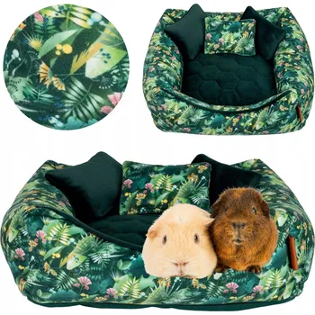 Pelíšek pro psa PELÍŠEK POTAH POHOVKA s polštářky pro králíčka Krysu Fretku 28x28 cm