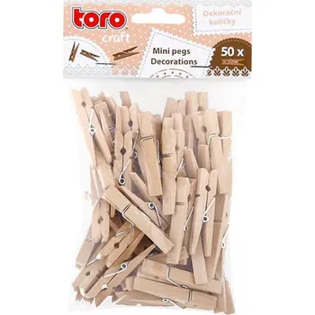 Dřevěné dekorační mini kolíčky TORO 50ks
