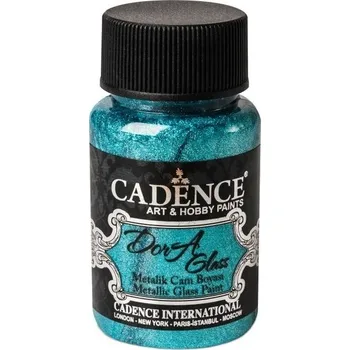 Metalická barva na sklo Cadence Dora Glass, 50 ml - agean blue, egejská