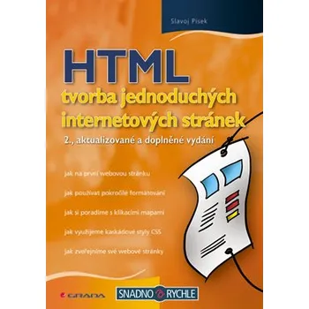 Kniha HTML - tvorba jednoduchých internetových stránek