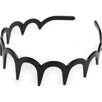 Čelenka Plastová čelenka do vlasů - 6 černá