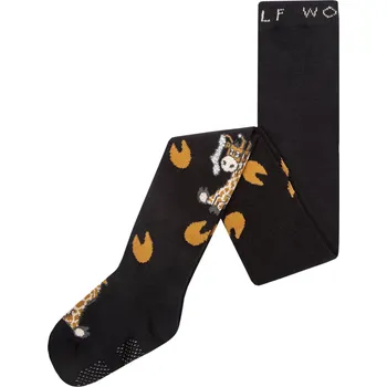 Dětská móda Dětské punčocháče - Wolf P2310, černá / žirafa Barva: Černá, Velikost: 74-80