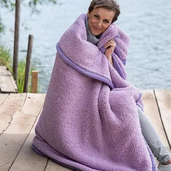 deka decoDoma Beránková deka SANDRA 140 x 200 cm fialová