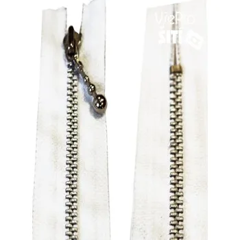 Zip zip kovovy ozd KULIČKA BÍLÝ 2803XX - Bílá, 16cm