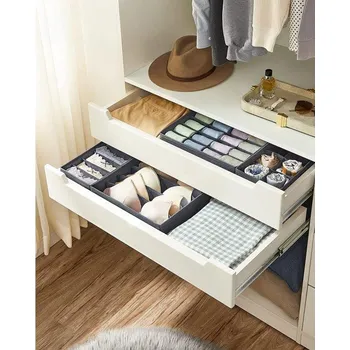 Úložný box SONGMICS Sada organizérů do zásuvky šedá 8 ks