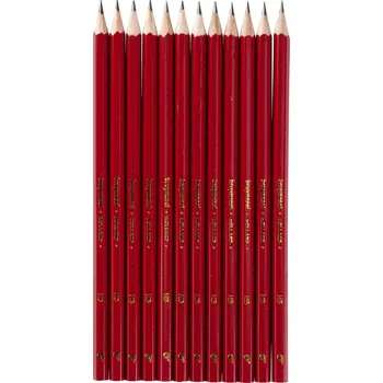 Grafitová tužka Sada 12 HB grafitových tužek Bruynzeel - ideální pro papír a karton