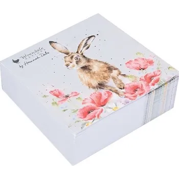 Blok Samolepicí bloček Wrendale Designs "Field of Flowers", 250 l. - Zajíc