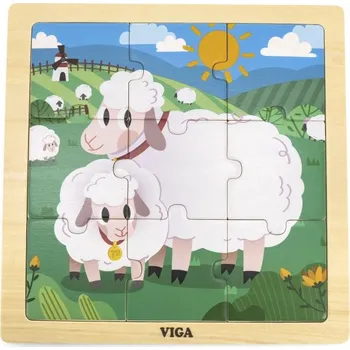 puzzle pro nejmenší VIGA Ovečka 9 dílků
