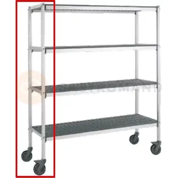 Servírovací stolek Podpěra na kolečkách, 1750x500 mm, 4 úrovně | ASBER, SM-54