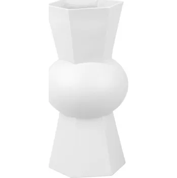 Váza Váza Geo Count polyresin bílá Present Time (Barva-bílá)