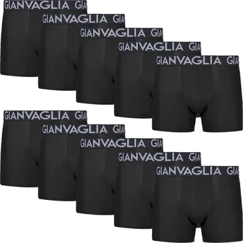 Pánské spodní prádlo Gianvanglia Gianvaglia černé pánské boxerky 10ks Velikost: 3XL