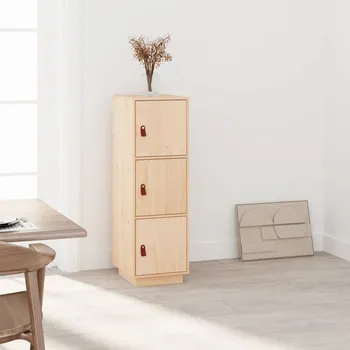 přebalovací pult a komoda Skříň highboard 34 x 40 x 108,5 cm masivní borové dřevo Hnědá 820167