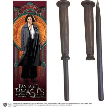 Fantastická zvířata: Psací pero jako hůlka s knižní záložkou - hůlka Porpentiny Goldstein