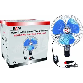 Domácí ventilátor Ventilátor 12V/20W kovový pr.20cm s klipsem, 10148