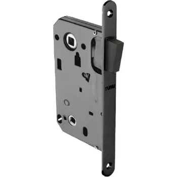 Dveřní kování MP KOVÁNÍ TI - Magnetický zámek s protiplechem Provedení: PZ (vložkový zámek), Povrch: BS - černá mat