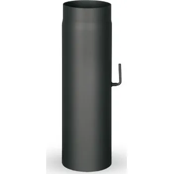 Kouřovod Romotop Trubka s klapkou 0,5m 150mm černá síla 2mm