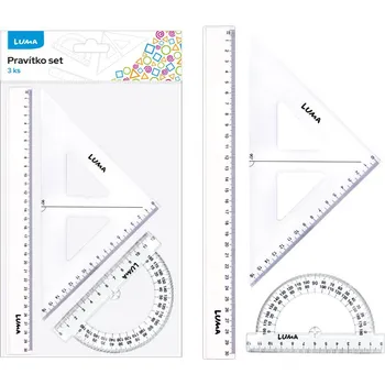 pravítka Pravítko souprava 3ks