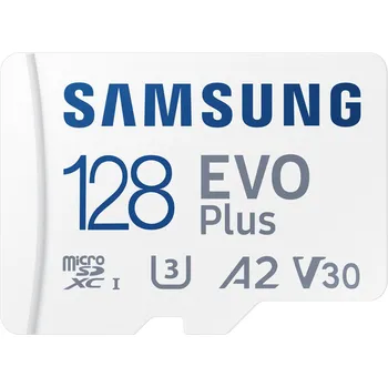 Příslušenství pro videokameru Paměťová karta MicroSDXC 128GB 160M + adaptér, SAMSUNG EVO Plus - 8128gCL10S