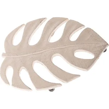 Koberec Dakls Litinová podložka ve tvaru listu krémová