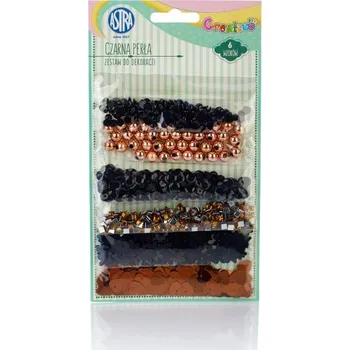 Svatební dekorace CREATIVO Dekorační sada (konfety, flitry, korálky, krystalky) ČERNÁ PERLA, 335118001