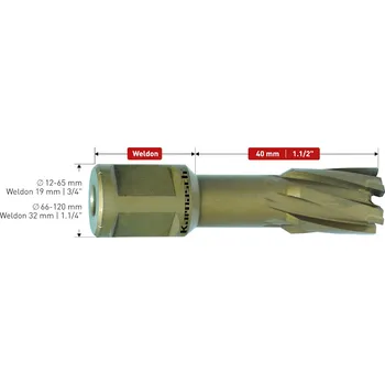 Vrták Karnasch 201315067 | Jádrový vrták 67 mm, HARD-LINE 40 upnutí WELDON 32