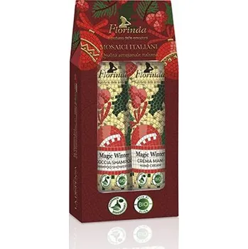 Kosmetická sada Vánoční dárková sada krému na ruce a sprchového šamponu Natale Mosaico