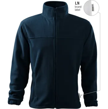 Pánská mikina RIMECK Mikina Jacket 501 na zip, fleece, pánská MAL-501LN13 S Modrá námořní (s labelem)