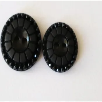 Knoflík Knoflík černý velký 20577 - Černá, 18mm