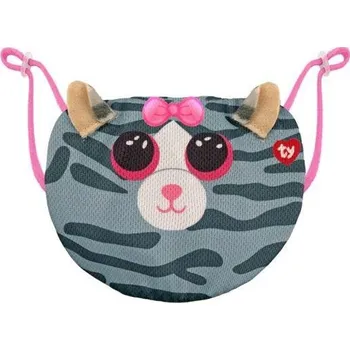 plyšák Ty Rouška KIKI - šedá kočka